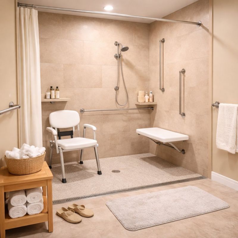 Elderly Shower Installation in Portland, ME